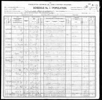 1900 Federal Census, Pennsylvania, Chester County, North Precinct Parkesburg Borough, Supervisor's District No. 2, Enumeration District No. 94, Sheet 13A.