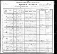 1900 Federal Census, Pennsylvania, Chester County, North Precinct Parkesburg, Supervisor's District No. 2, Enumeration District No. 94, Sheet 8B.