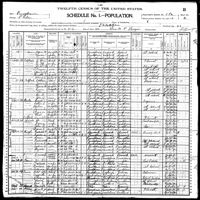 1900 Federal Census, Pennsylvania, Philadelphia County, City of Philadelphia, Supervisor's District No. 1, Enumeration District No. 1016, Sheet 2.