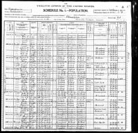 1900 Federal Census, Pennsylvania, Philadelphia County, City of Philadelphia, Supervisor's District No. 1, Enumeration District No. 555, Sheet 7.