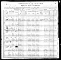 1900 Federal Census, Wisconsin, Langlade County, Antigo Township, Supervisor's District No. 8, Enumeration District No. 48, Sheet 4b.