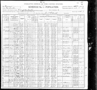 1900 Federal Census, Wisconsin, Milwaukee County, City of Milwaukee, Supervisor's District No. 4, Enumeration District No. 139, Sheet 9b.