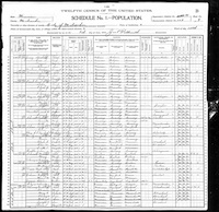 1900 Federal Census, Wisconsin, Milwaukee County, City of Milwaukee, Supervisor's District No. 4, Enumeration District No. 139, Sheet 9b.