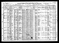 1910 Federal Census, Pennsylvania, Chester County, Parkesburg Borough, Supervisor's District No. 2, Enumeration District No. 45, Sheet 1A.