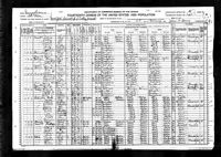 1920 Federal Census, Pennsylvania, McKean County, Bradford Township, 2nd Precinct, Supervisor's District No. 15, Enumeration District No. 140, Sheet 1A.