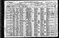 1920 Federal Census, Pennsylvania, Philadelphia County, City of Philadelphia, Ward 40, Supervisor's District No. 1, Enumeration District No. 1498, Sheet 5B.