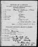 Death Certificate for Frances Schick.
