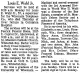 Obituary of Louis Wahl, Jr.