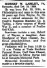 Obituary of Robert Lamley Sr.