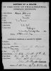 Death Certificate of Sarah Harned.