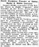 Death notice of Samuel Biddle.