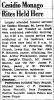 Cesidio Monago Obituary