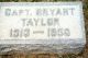 Headstone of Bryant Taylor.