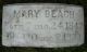 Headstone of Mary Beach (Harned)