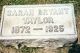 Headstone of Sarah Rihl Taylor (Bryant).